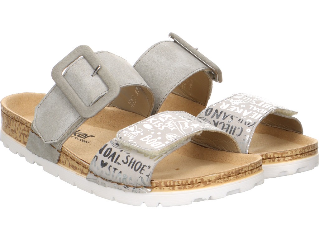 RIEKER Klassische Sandalen grau FSK Damen Sandalen
