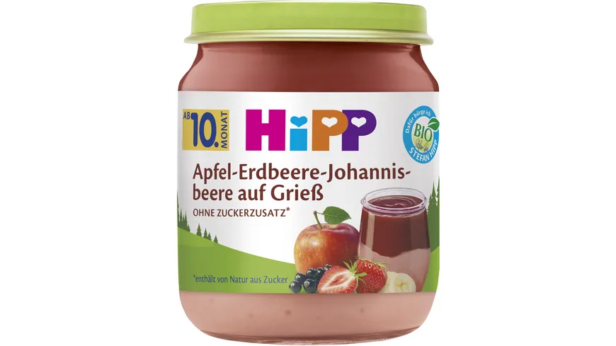 HiPP Apfel-Erdbeere-Johannisbeere auf Grieß 200 g
