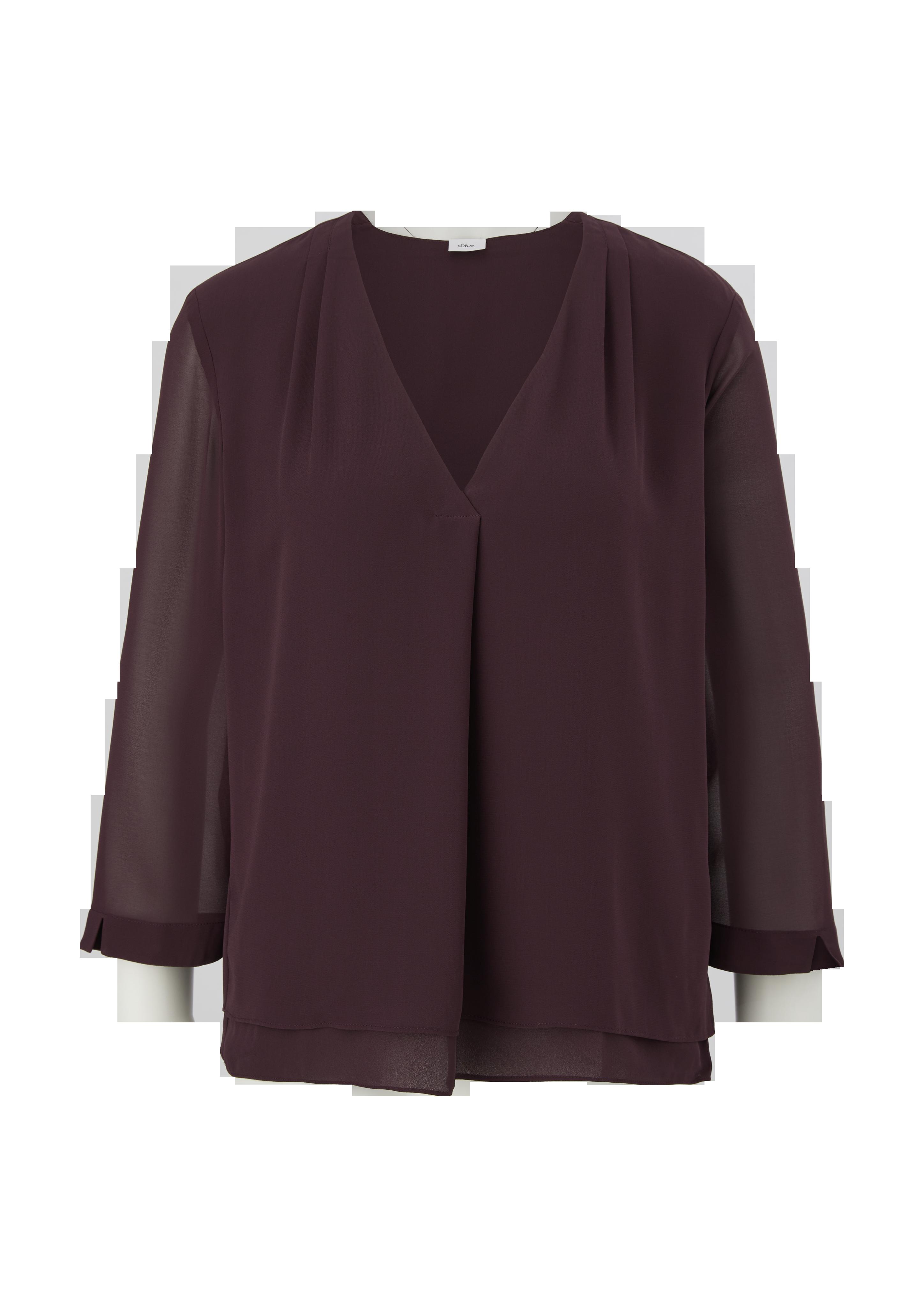 Double-Layer-Bluse mit 3/4-Ärmeln  2121899-4989