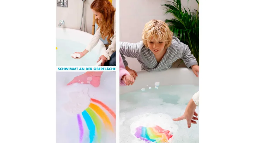 AVEO Kids Regenbogen-Badeschaum Badebombe sortiert