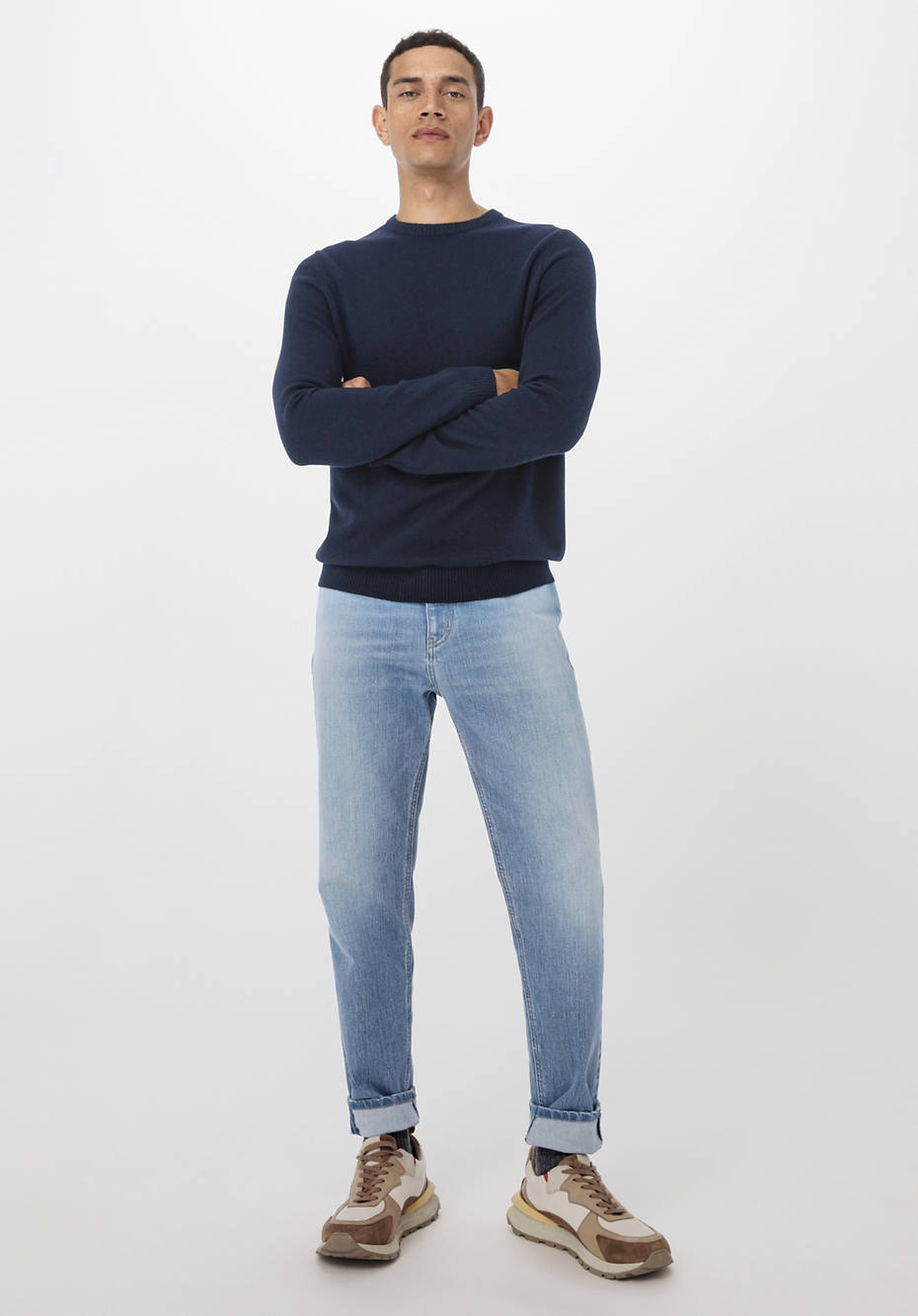 Pullover aus Schurwolle mit Kaschmir