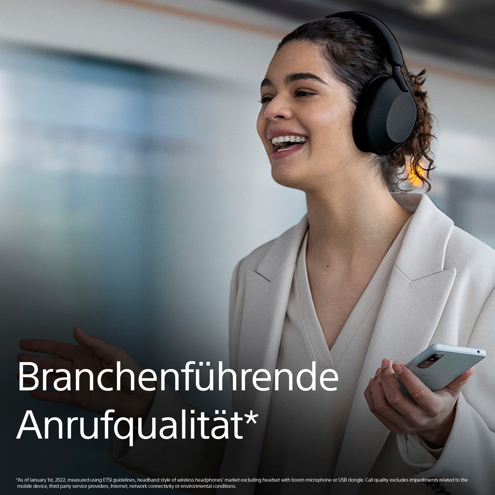 Sony WH1000XM5 kabelloser Kopfhörer (Freisprechfunktion, Hi-Res, Multi-Point-Verbindung, Noise-Cancelling, Rauschunterdrückung, Sprachsteuerung)