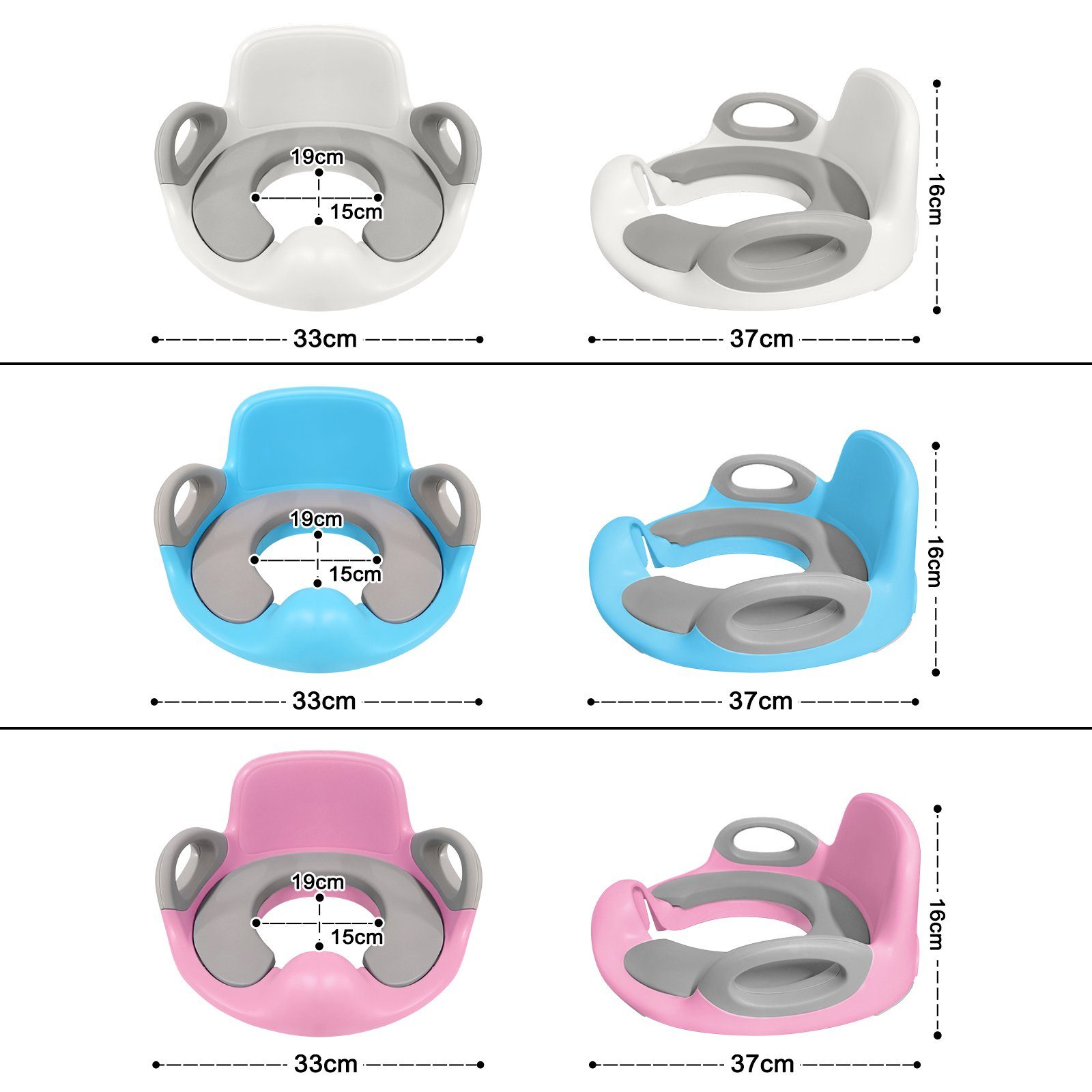 AUFUN Baby-Toilettensitz Kinder WC Sitz kinder Toilettentrainer Töpfchen, 3 Farben