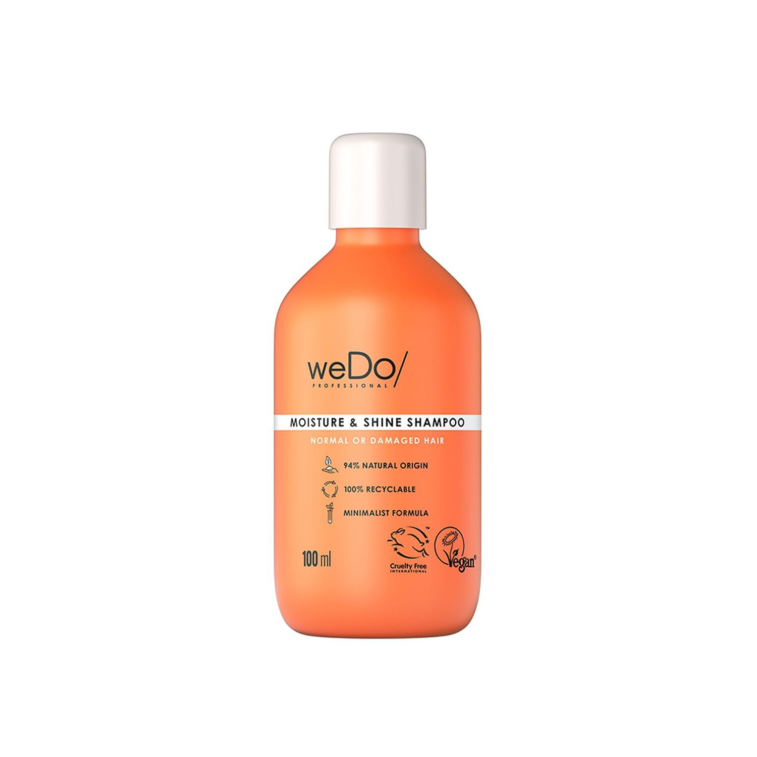 WeDo Shampooing Vegan Hydratation et Brillance - Cheveux Normaux et Abîmés