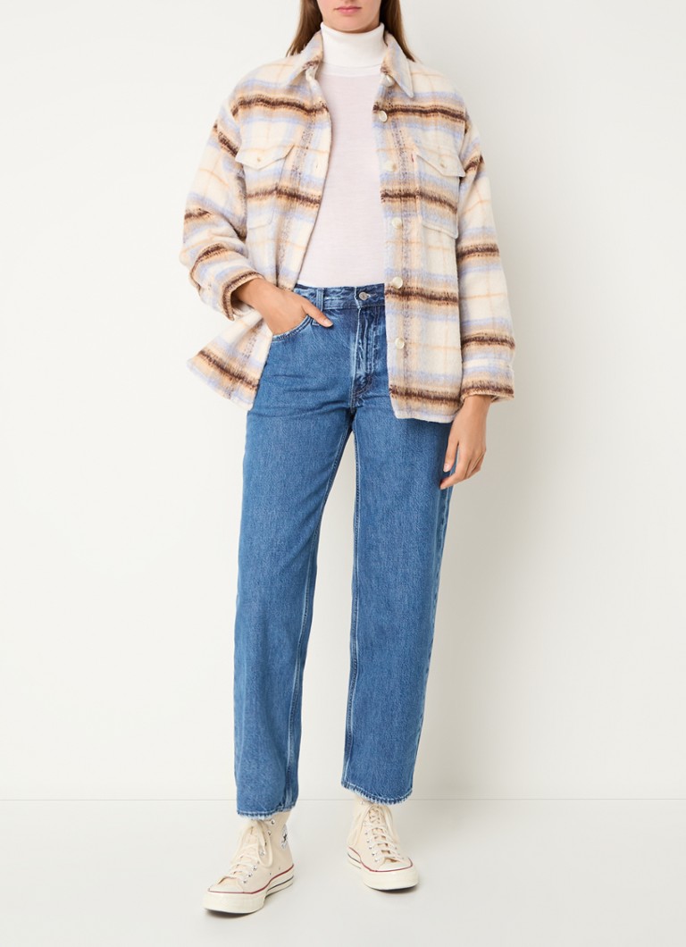 Levi's Lola virskrekls no vilnas maisījuma ar rūtainu rakstu un krūšu kabatām
