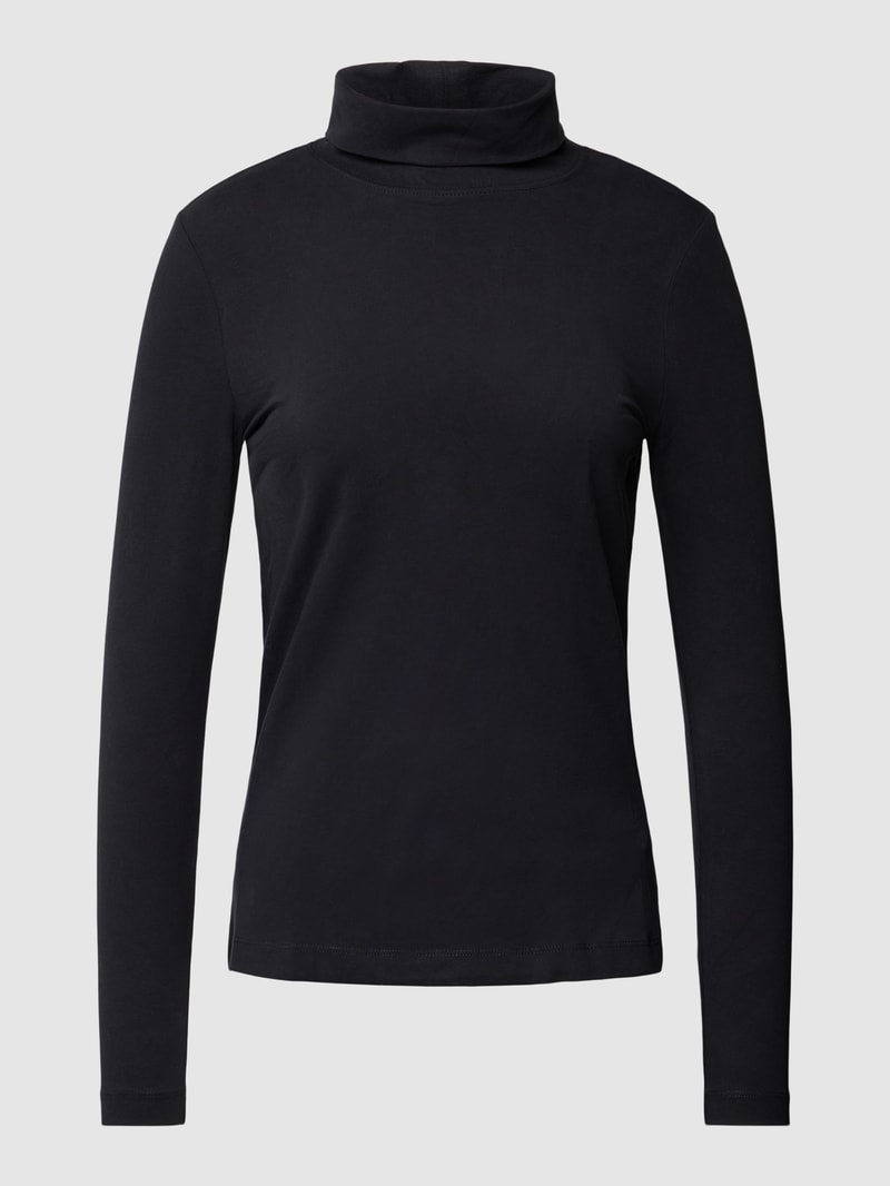Longsleeve mit Rollkragen in schwarz