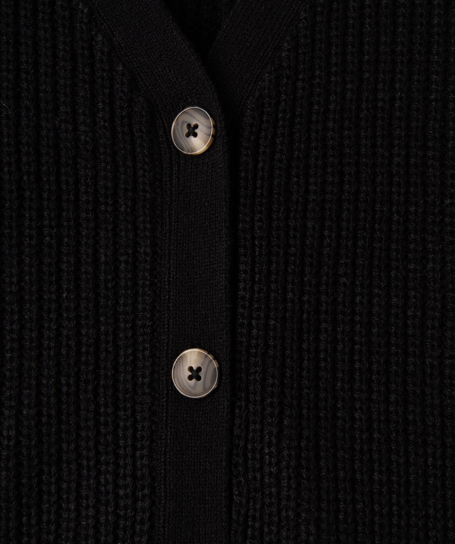Gilet court en grosse maille fille noir | GEMO