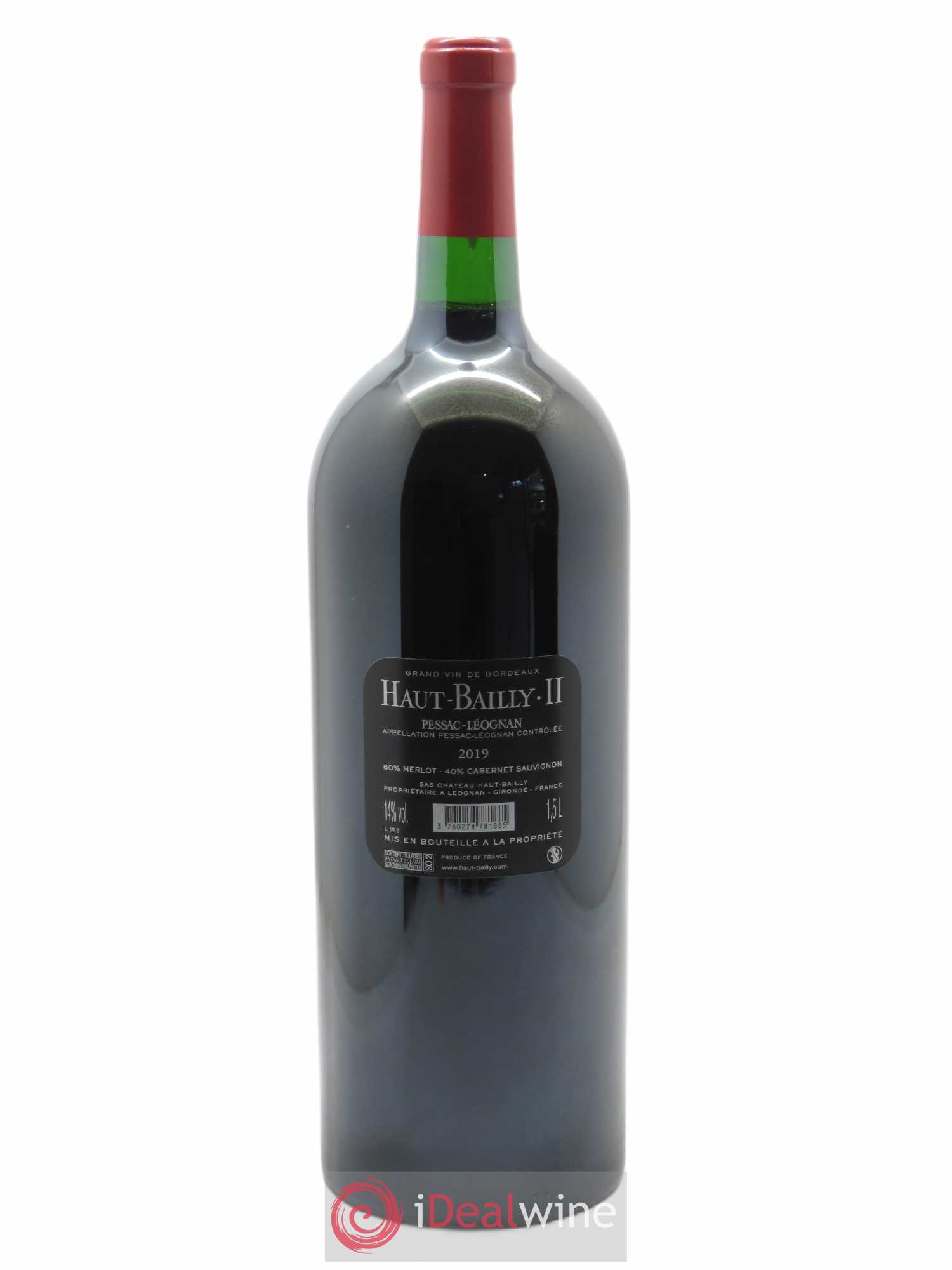 Haut Bailly II (Anciennement La Parde de Haut-Bailly) Second vin (CBO à partir de 6 BTS) 2019 - Lot de 1 Magnum