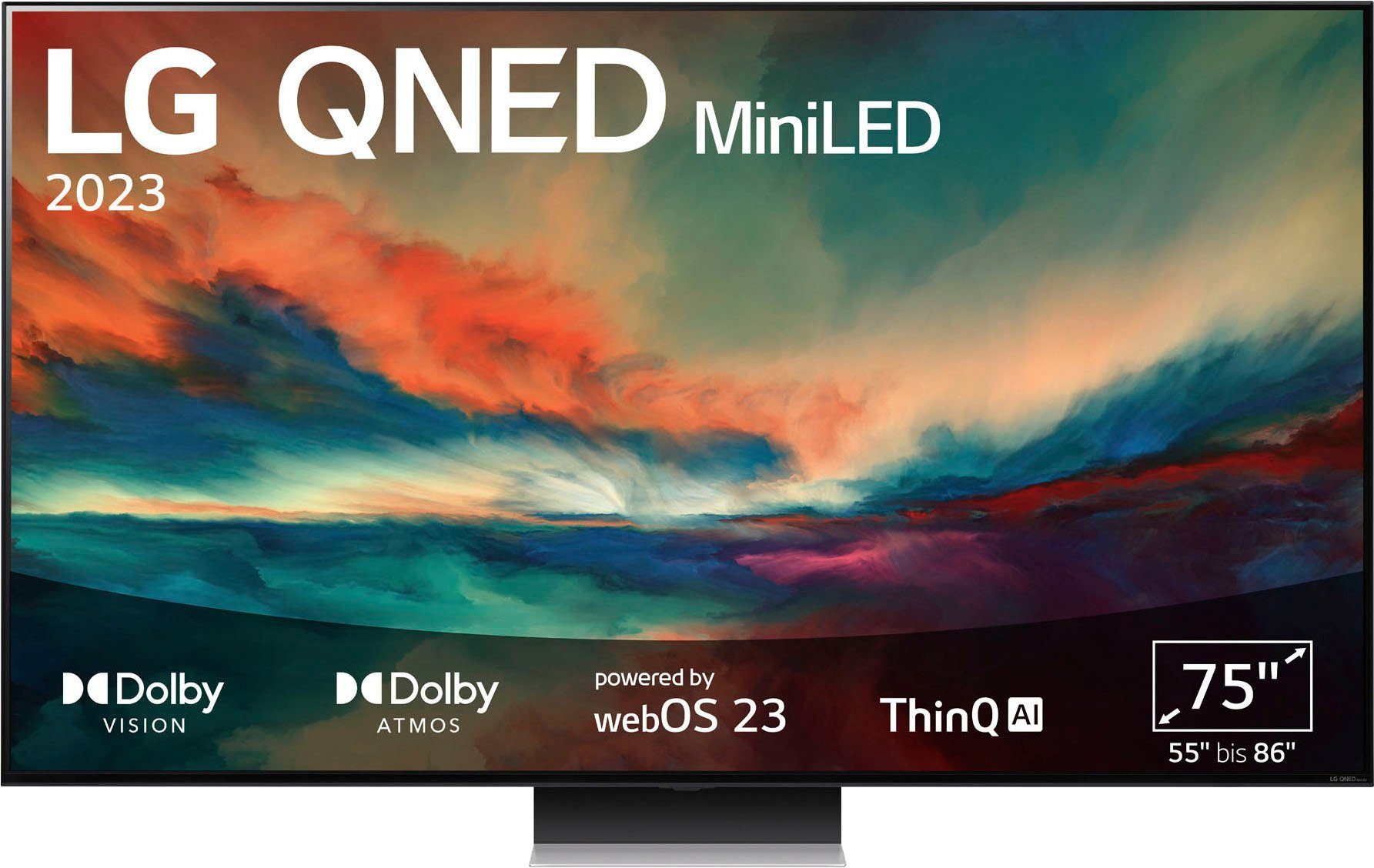 LG 75QNED866RE QNED-Fernseher (189 cm/75 Zoll, 4K Ultra HD, Smart-TV, QNED MiniLED,bis zu 120Hz,α7 Gen6 4K AI-Prozessor,Dolby Vision & Atmos)
