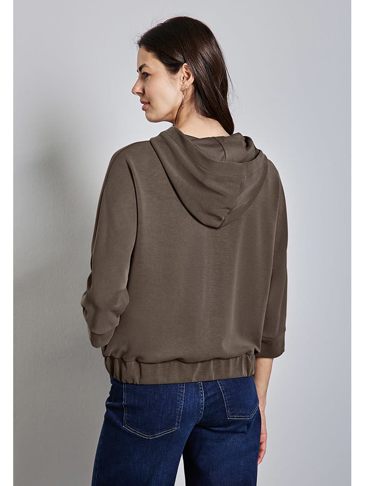 Street One Sweatjacke in Braun günstig kaufen