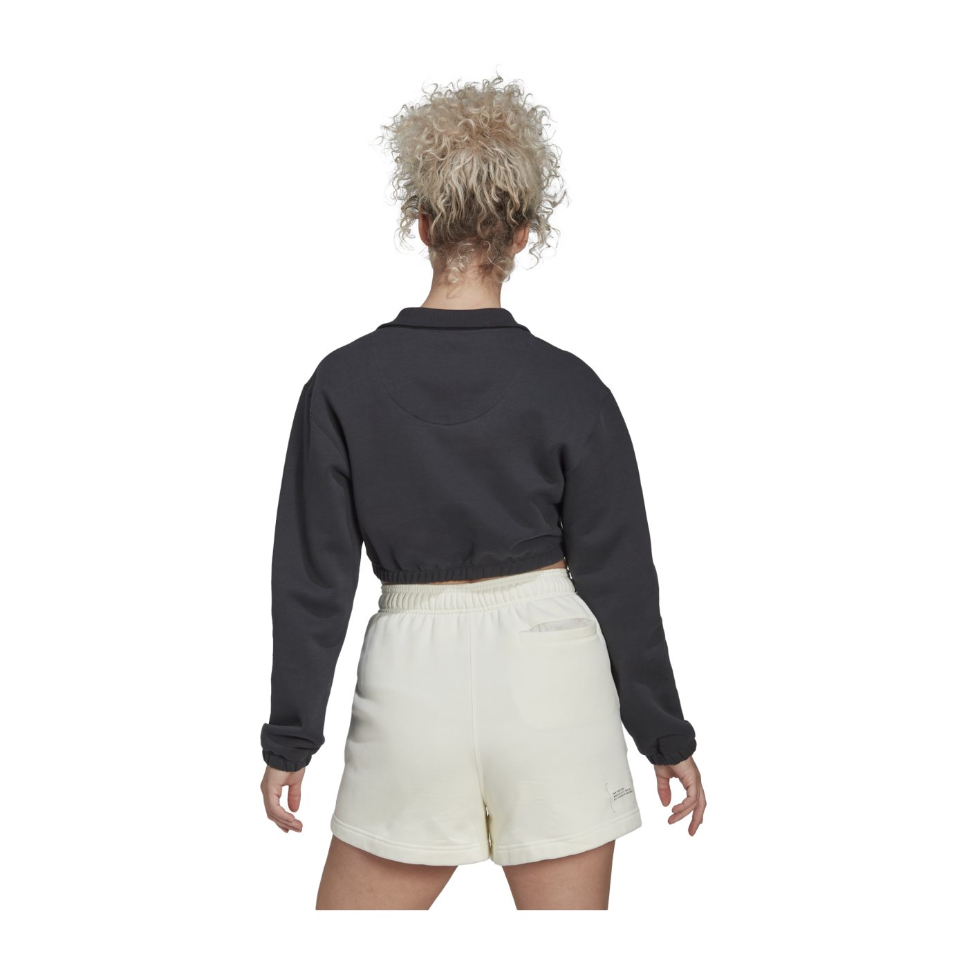 adidas New Crop HalfZip Sweatshirt Damen Grau