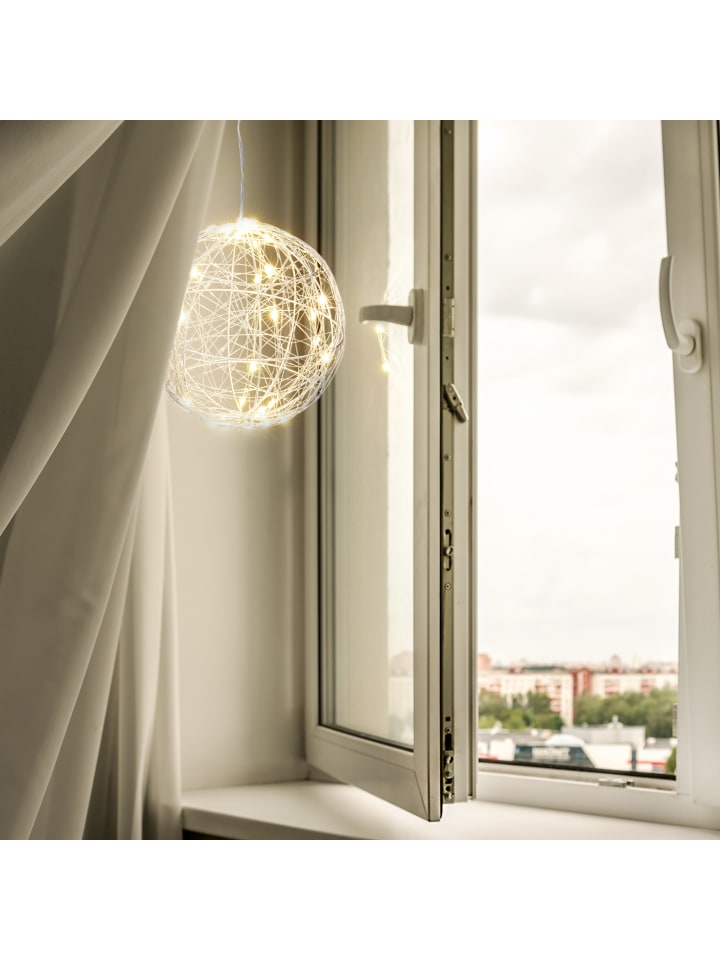 relaxdays LED Dekokugel in Silber - Ø 15 cm günstig kaufen onesize