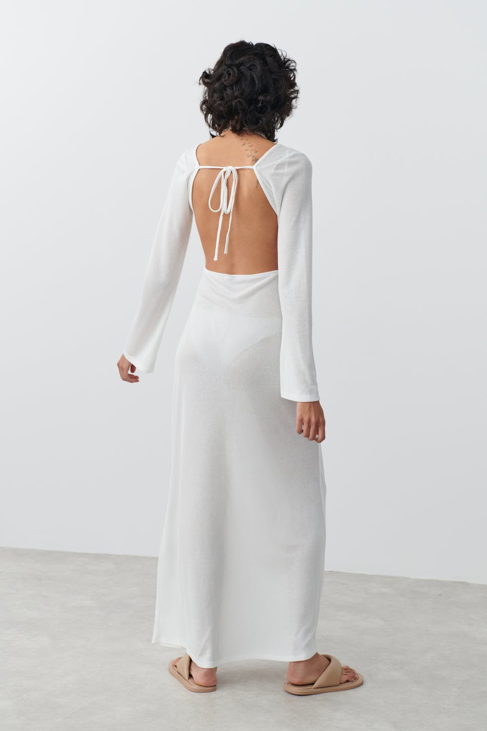Open back maxi dress