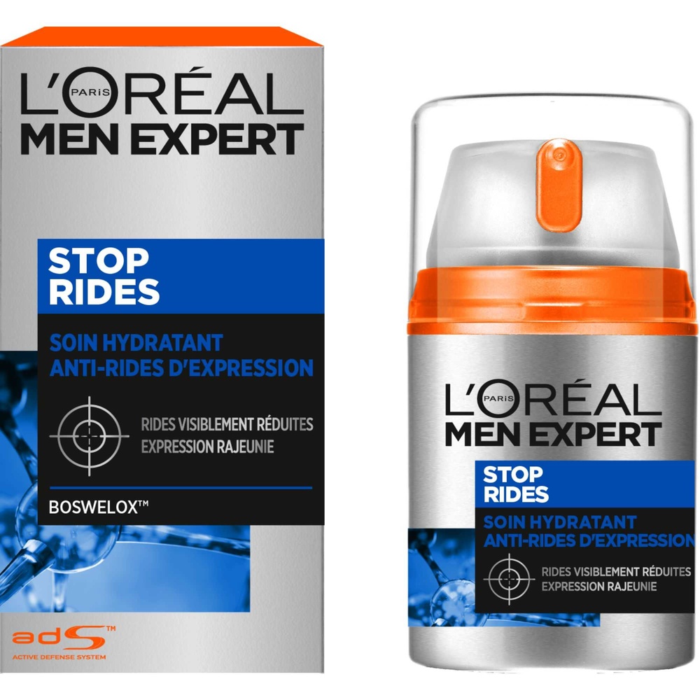L'Oréal Paris Men Expert Stop Rides Soin Hydratant Anti-Rides d'Expression Visage Homme