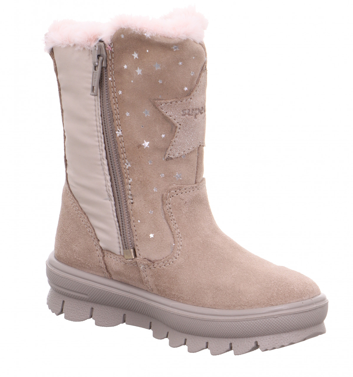 FLAVIA - Beige Stiefel mit Reißverschluss