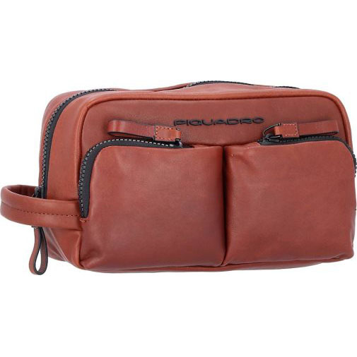 Piquadro Harper Kulturbeutel Leder 23 cm