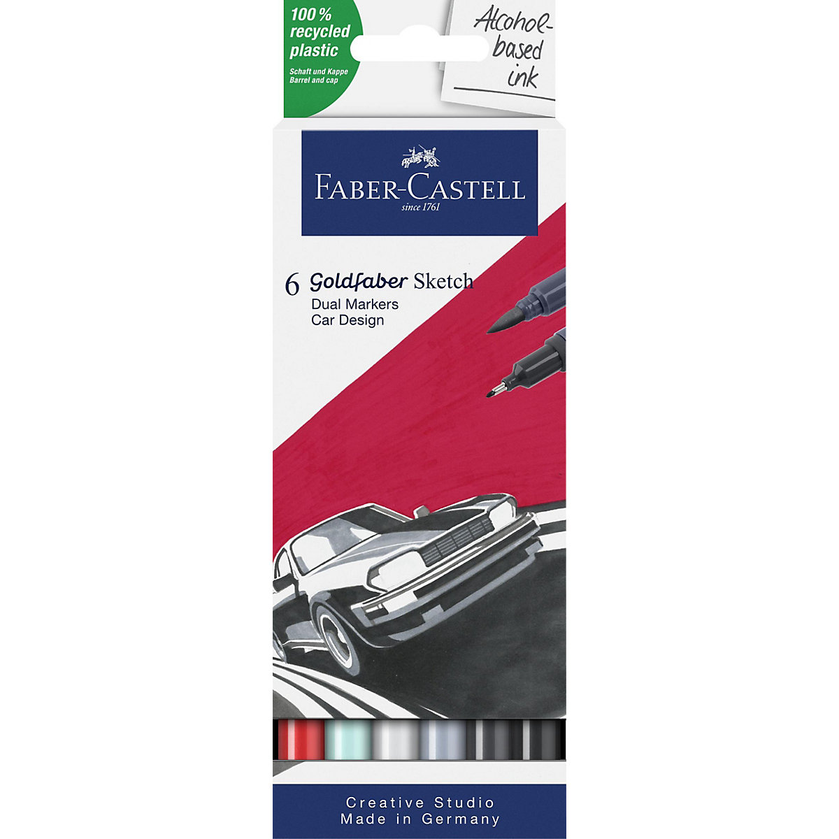 Sketch Marker Goldfaber Car, 6 Farben