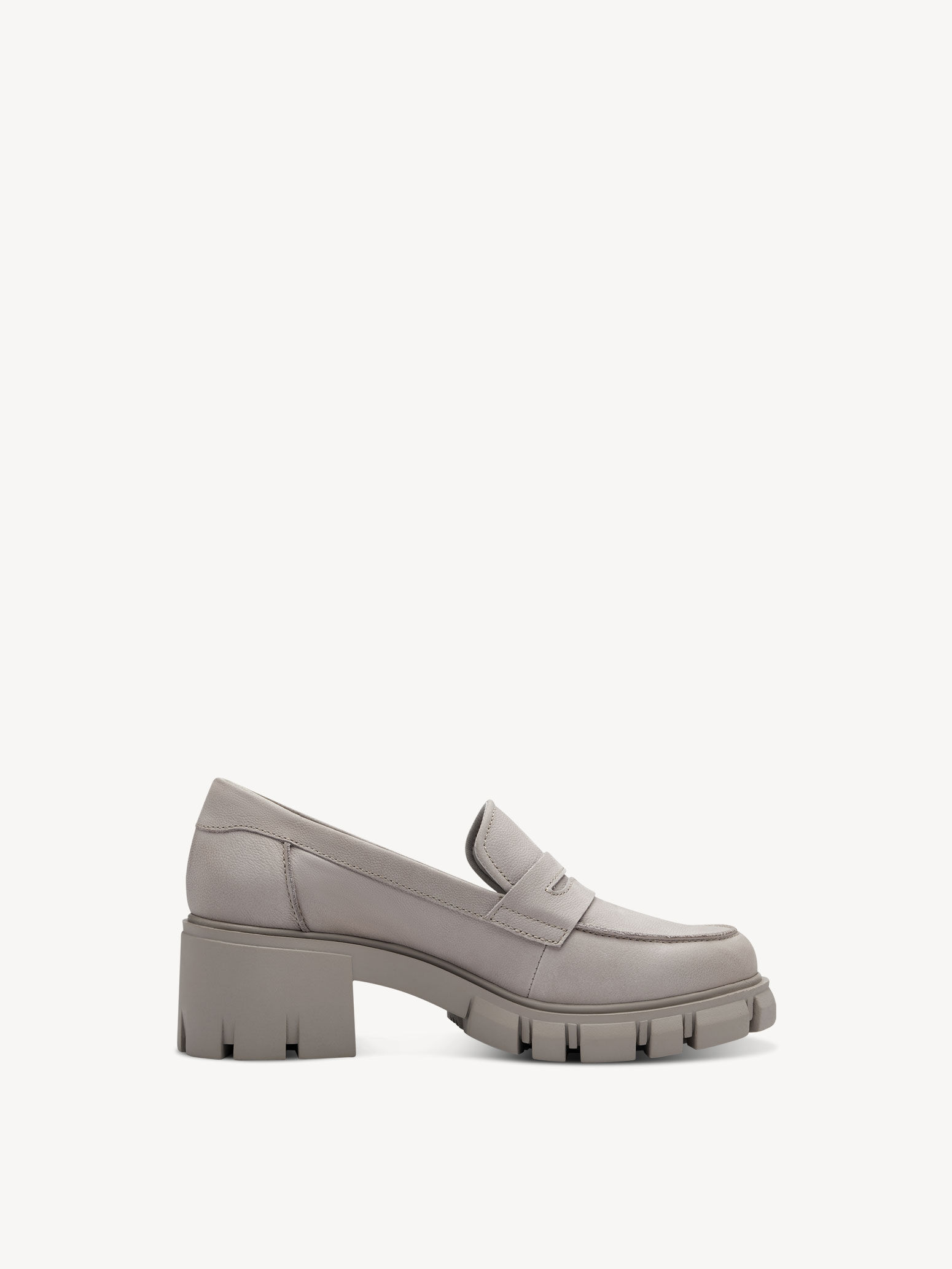 Slipper en cuir - gris