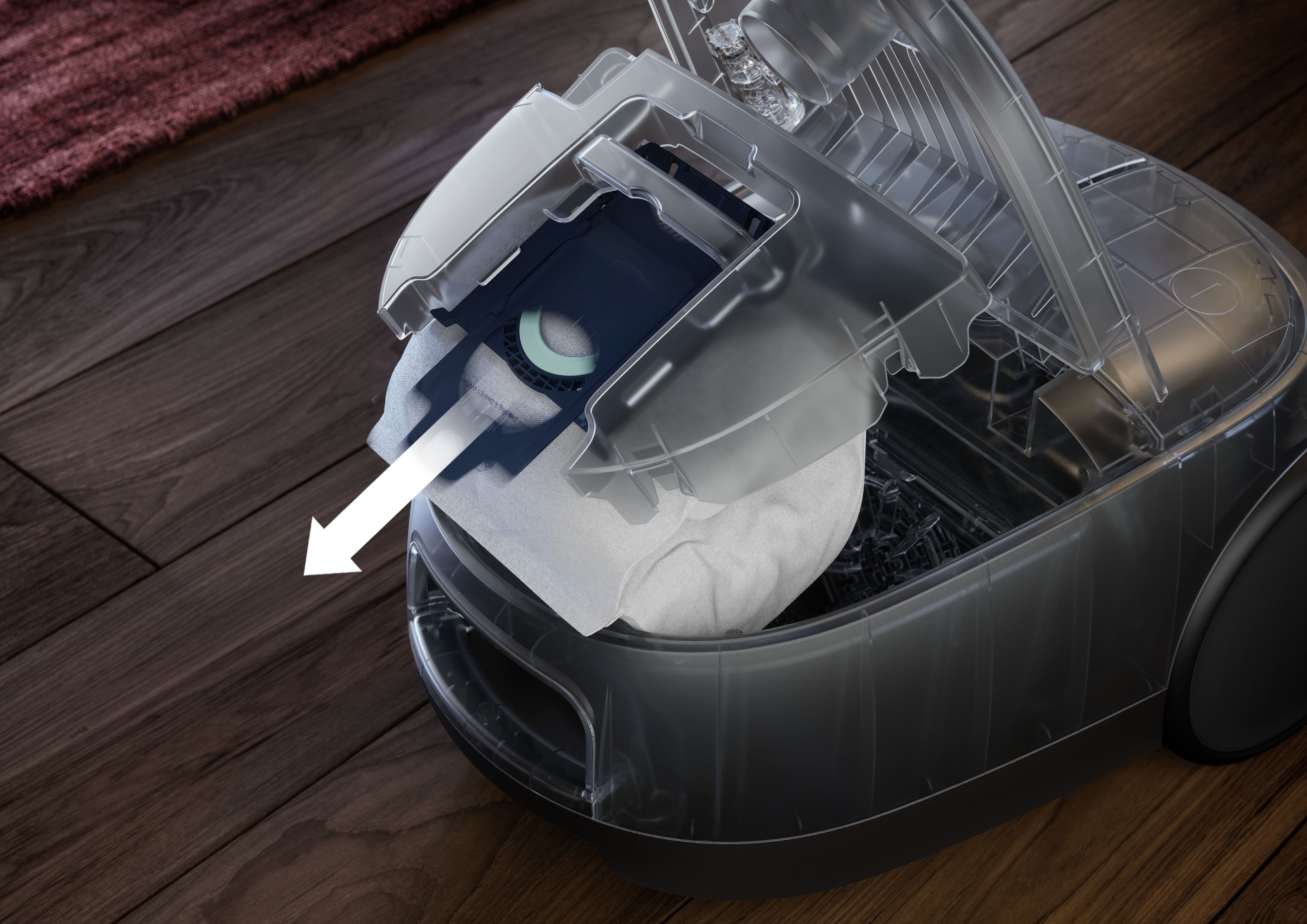 AEG Bodenstaubsauger CLEAN 6000 ÖKO (AB61C2ÖKO), 850 W, mit Beutel, hohe Saugleistung, inkl. Zusatzdüsen, 65 % Recyclingkunststoff
