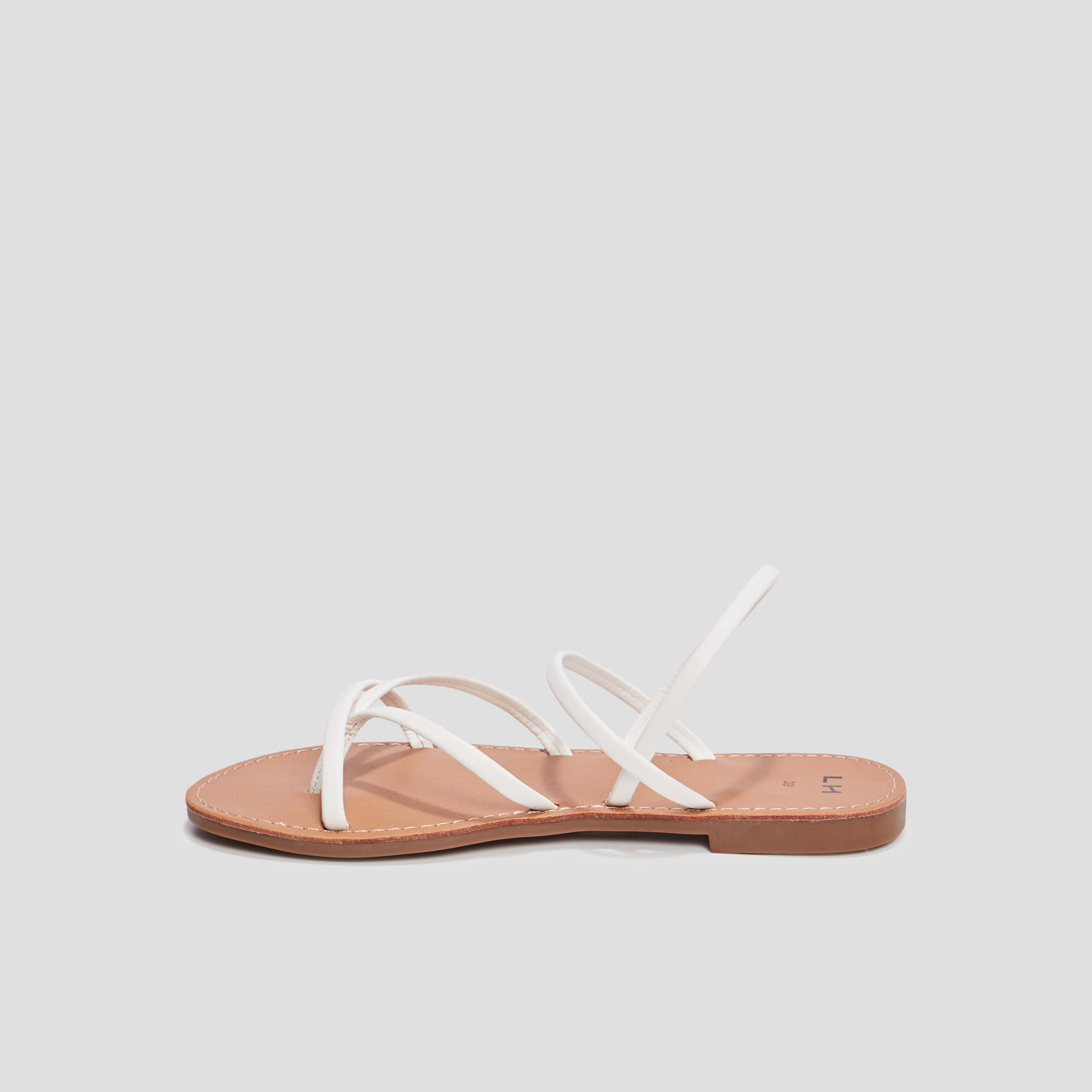 Sandales plates blanc femme | La Halle