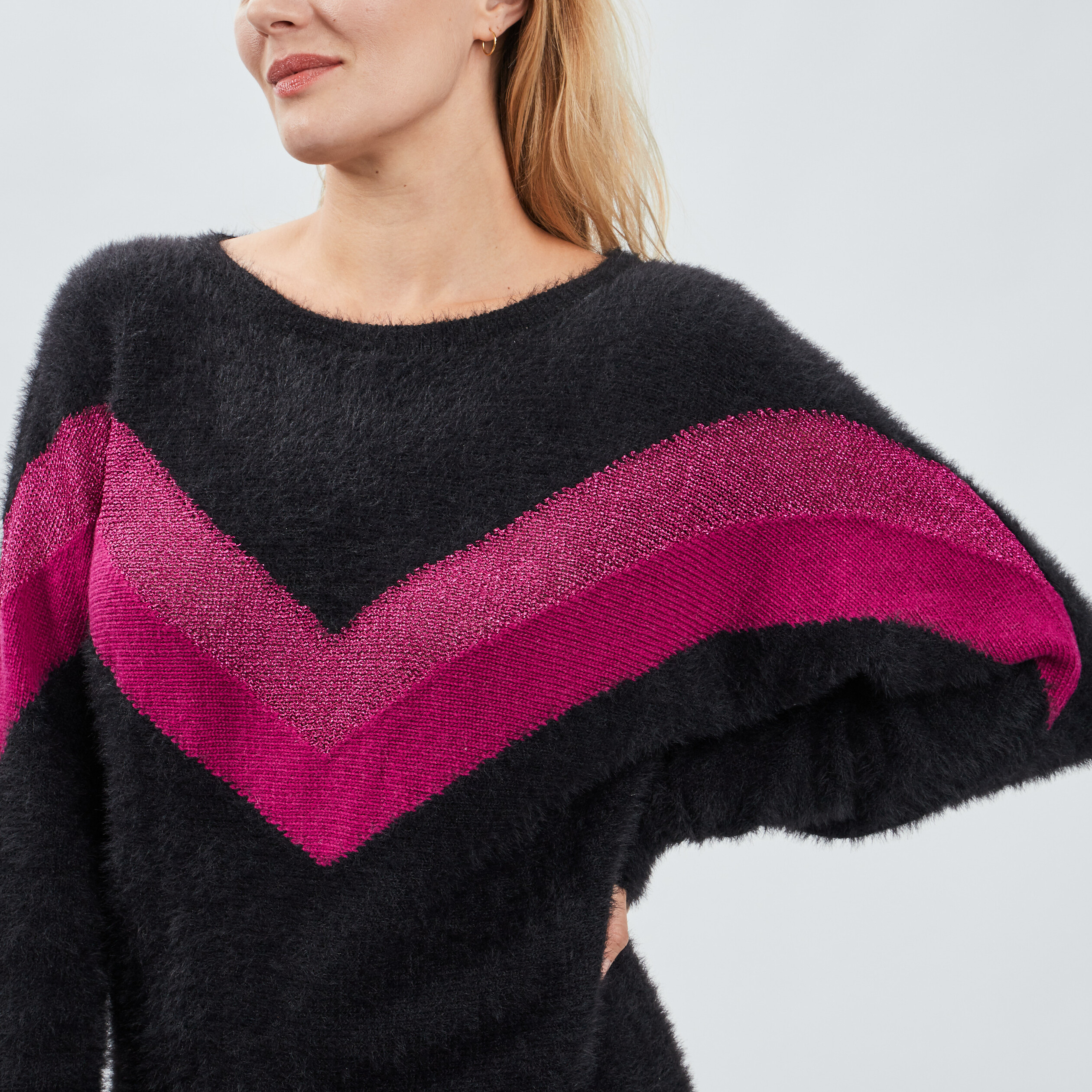Pull manches longues noir femme | La Halle