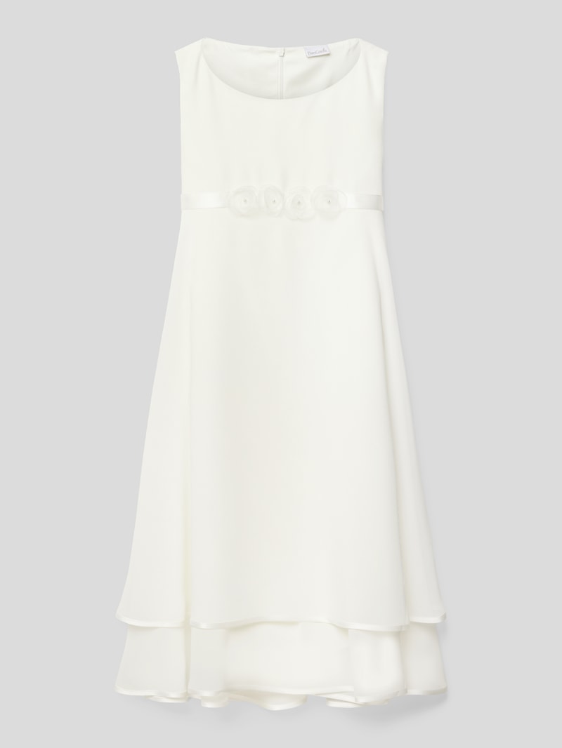 Kleid mit Schleifen-Detail in ecru