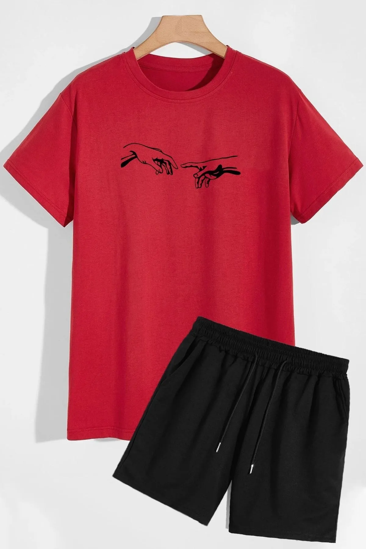 trendypassion  Michelangelo Shorts T-Shirt-Trainingsanzug-Set