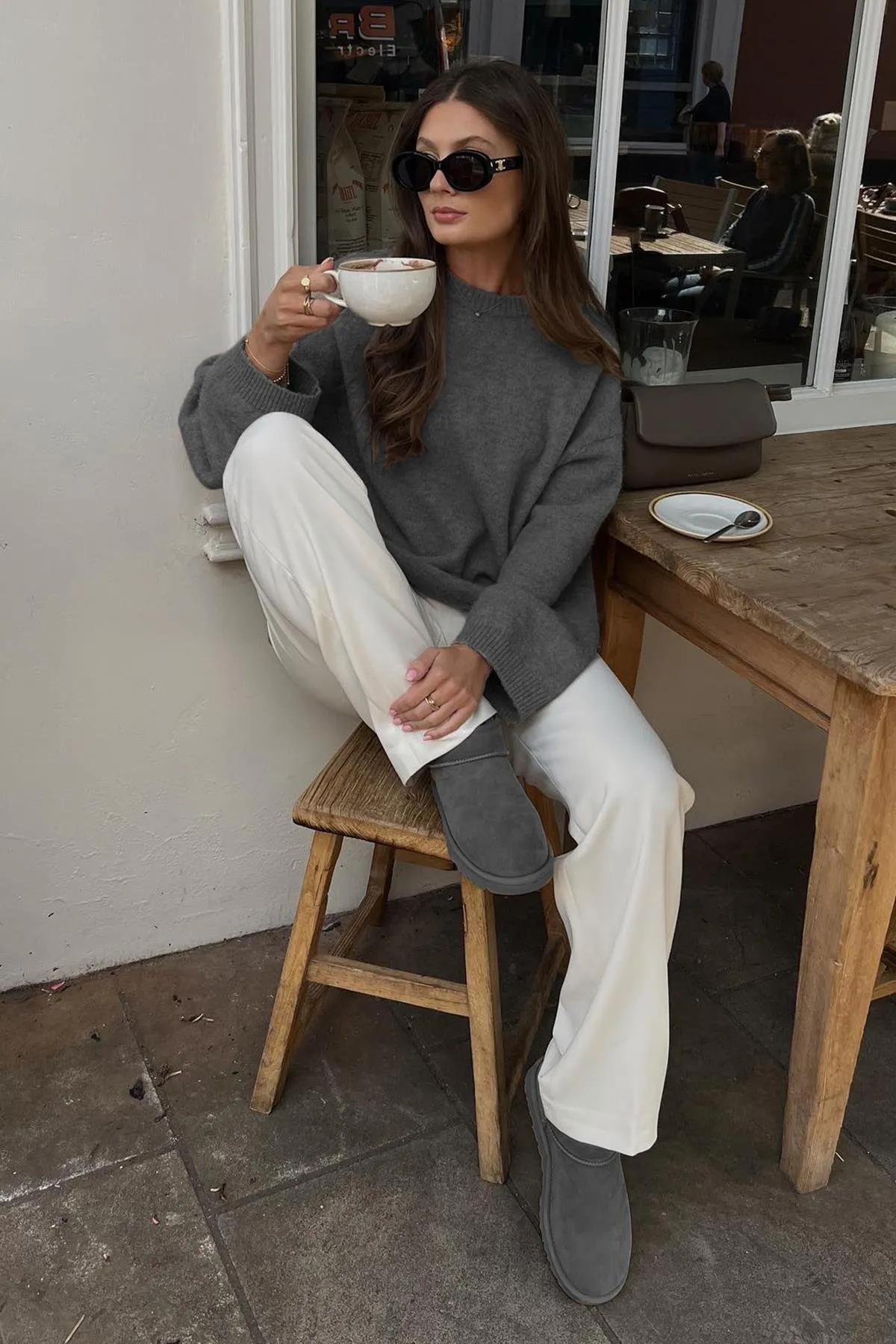 Madmext  Pullover - Grau - Oversized