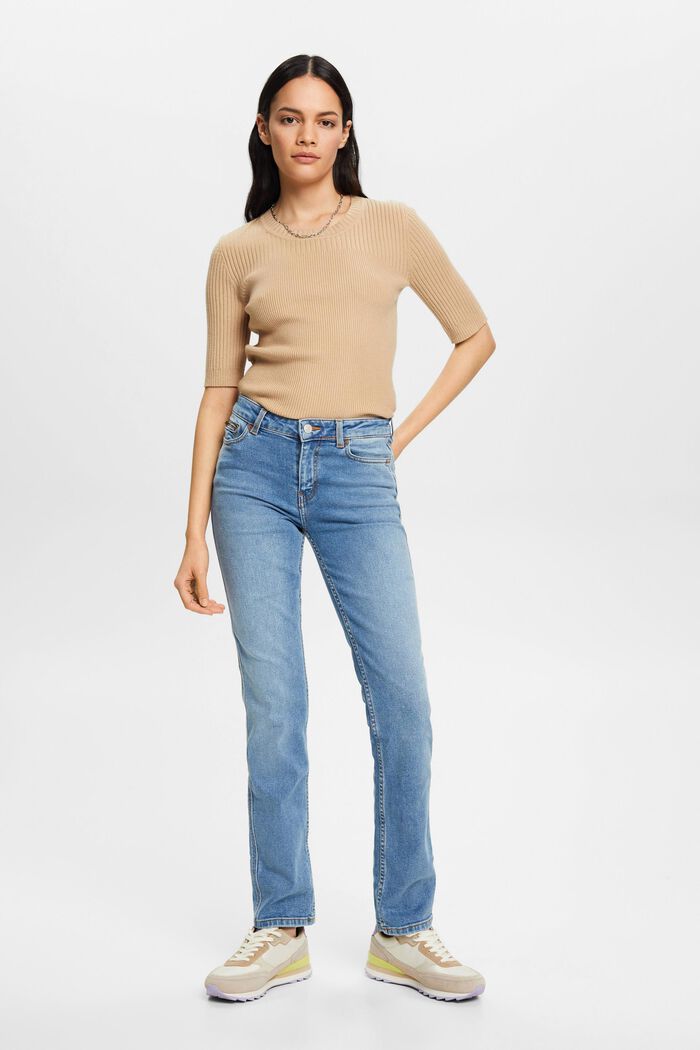 High-Rise-Jeans mit geradem Bein