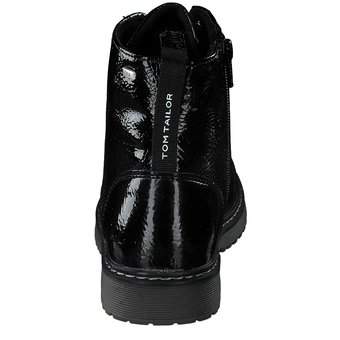 Tom Tailor Schnür Boots in schwarz