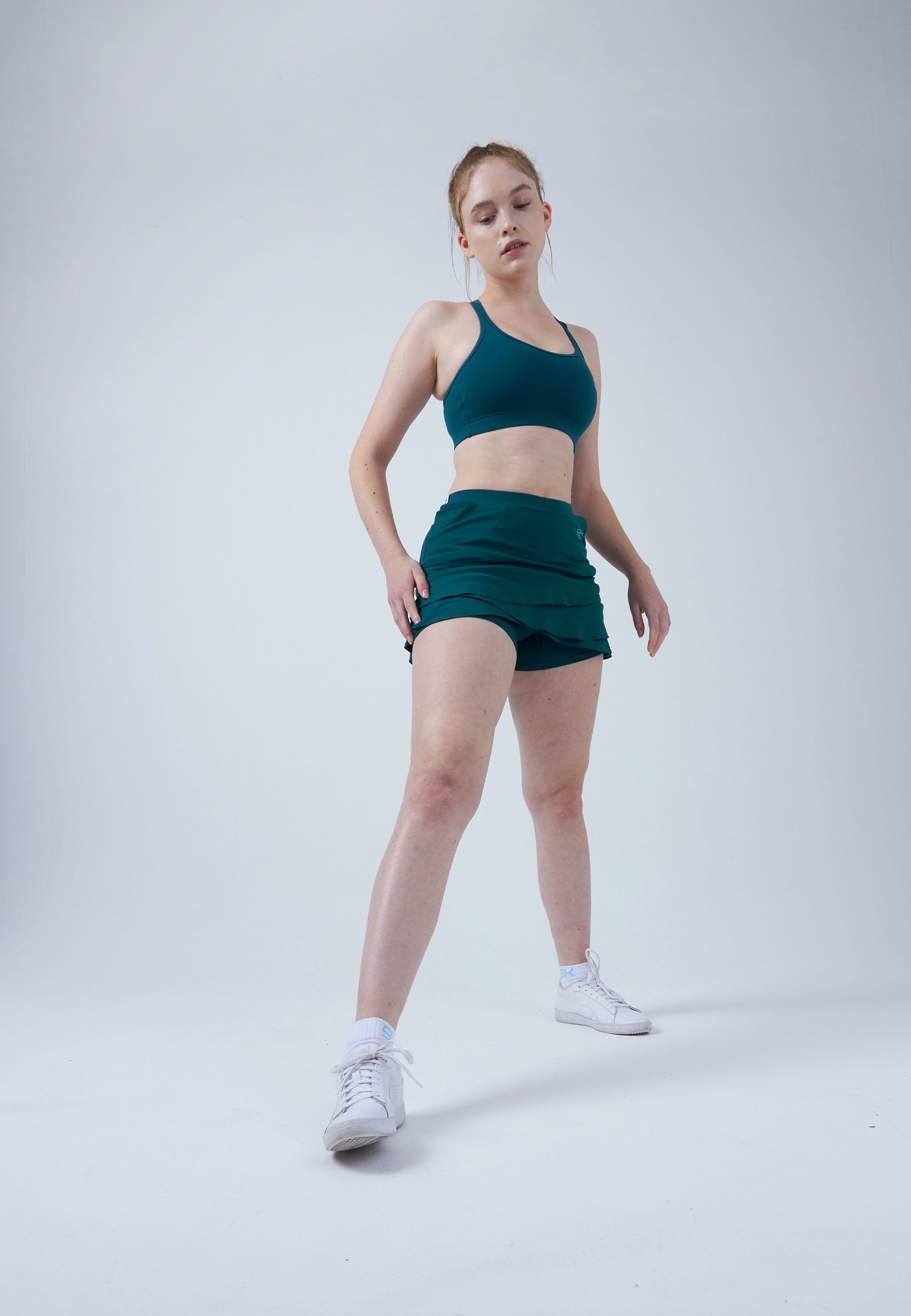 SPORTKIND Tennisrock Tulip Tennis Rock Skort Mädchen & Damen petrol grün