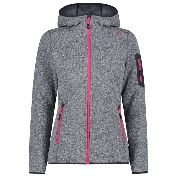 CMP - Women's Jacket Fix Hood Jacquard Knitted 3H19826 - Fleecejacke