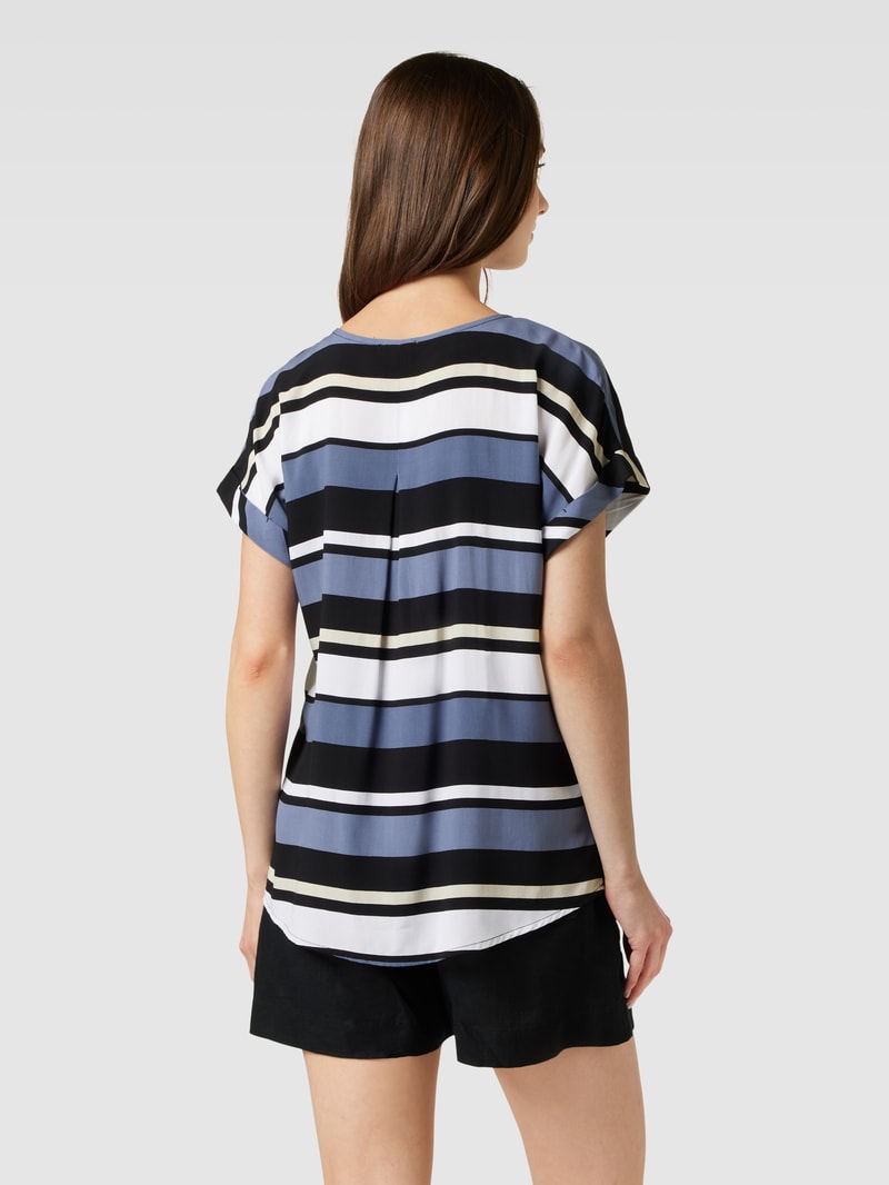Blusenshirt mit Streifenmuster in schwarz