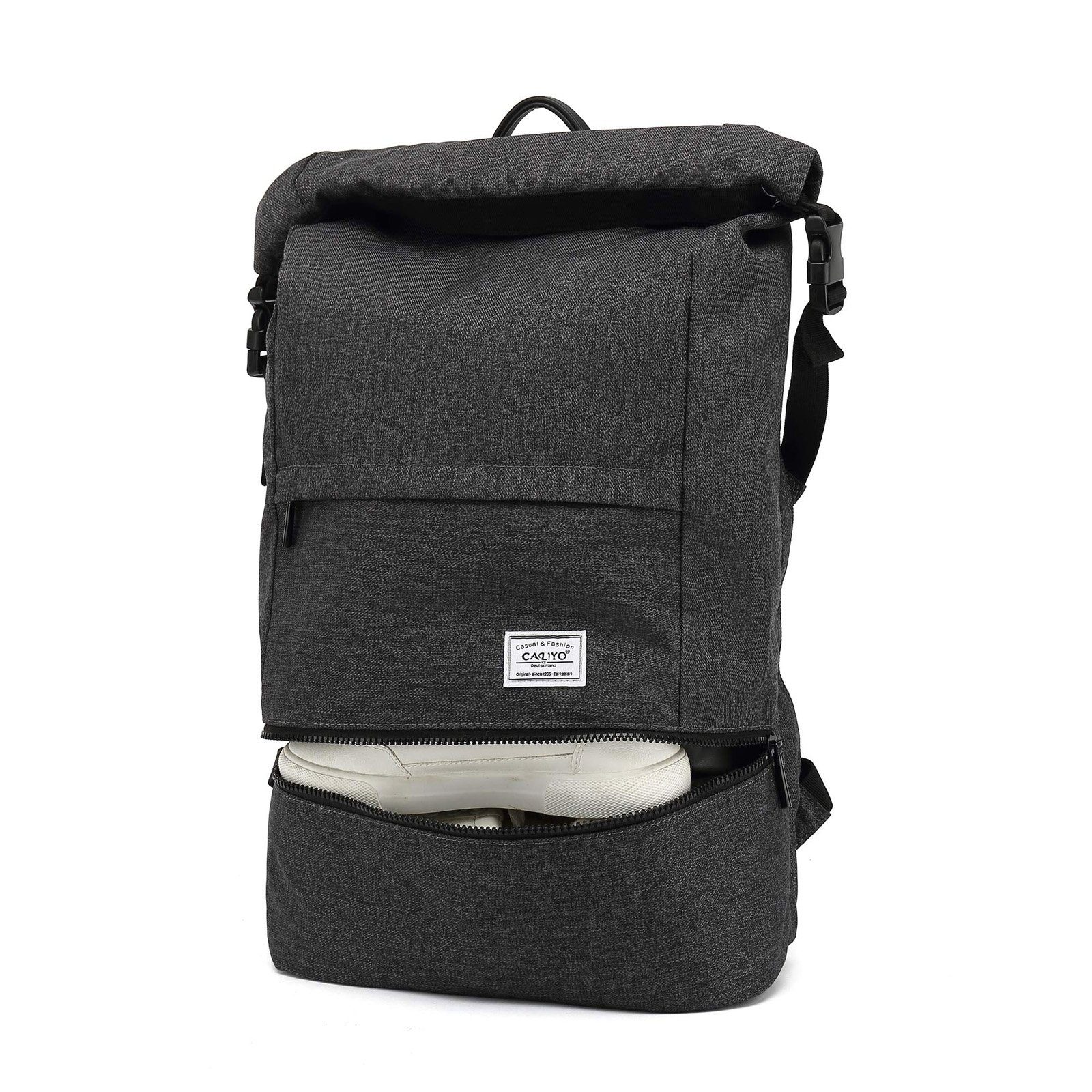 TAN.TOMI Rucksack Rucksack Damen, Wasserdicht Laptop Herren Rolltop Reiserucksack, Rucksack mit Laptopfach außen, ergonomisches Rückendesign