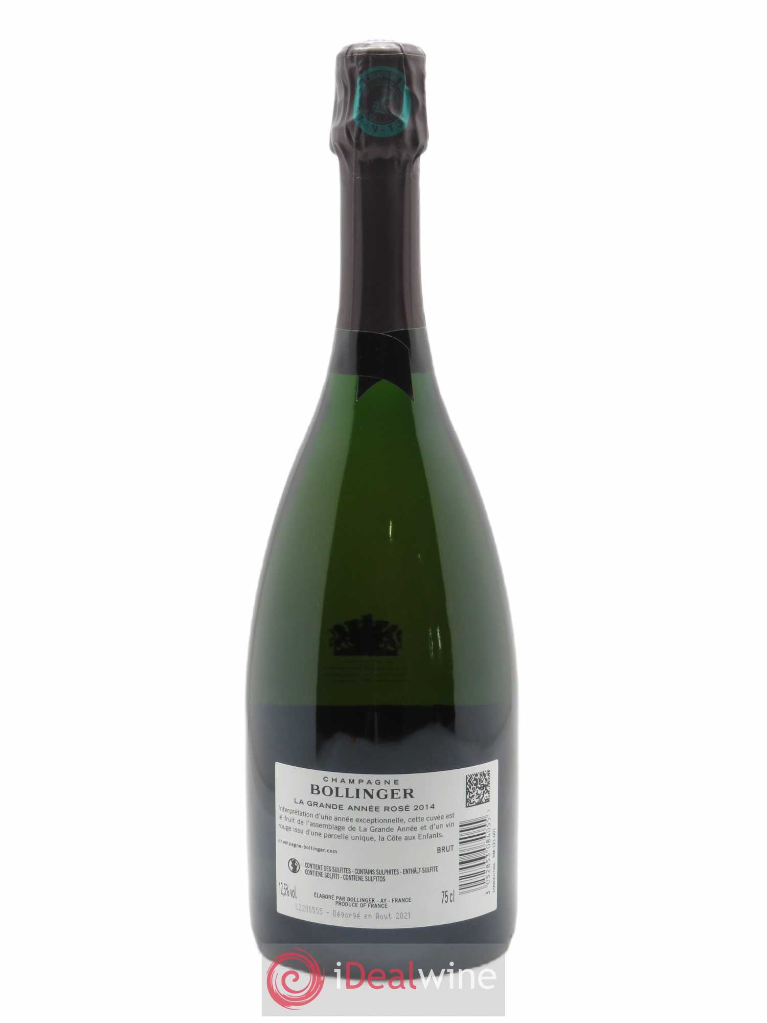 Grande Année Bollinger  2014 - Lot de 1 Bouteille