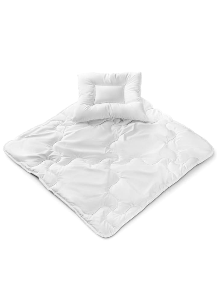 LaLoona Steppbett-Set Premium Complete 80 x 80   35 x 40 cm in weiss günstig kaufen onesize