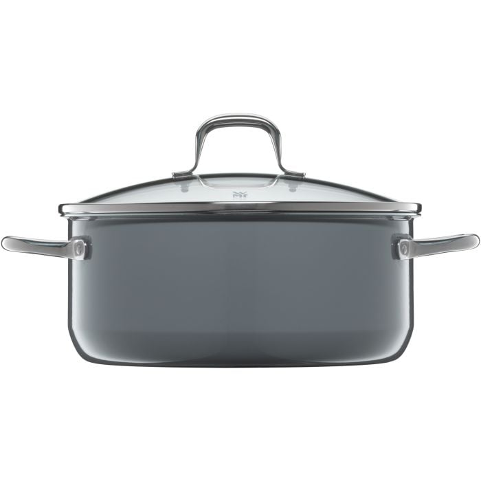 WMF Fusiontec Essential Bratentopf mit Deckel, 24cm Calm Grey