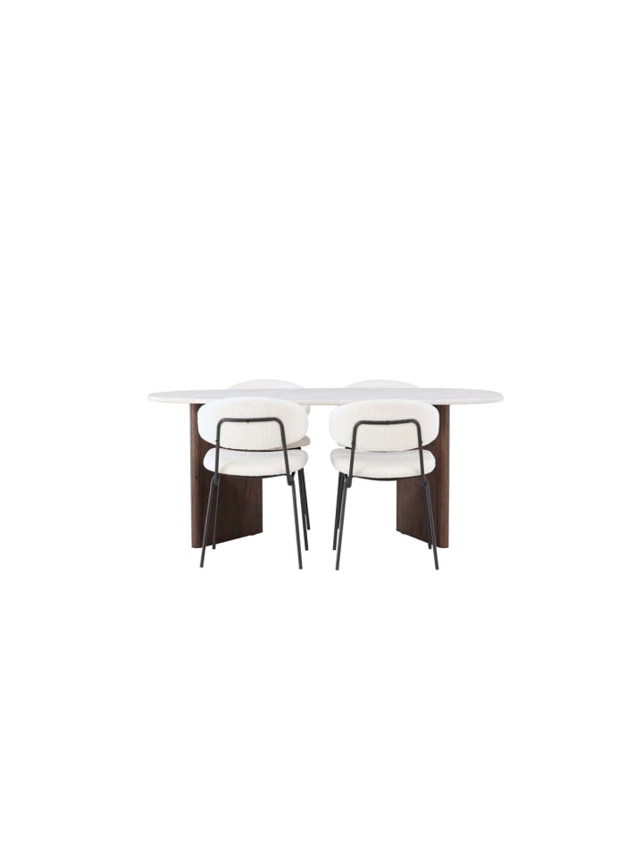 ebuy24 Essgruppe Grönvik 6 (5-teilig) Offwhite 90 x 180 cm günstig kaufen onesize