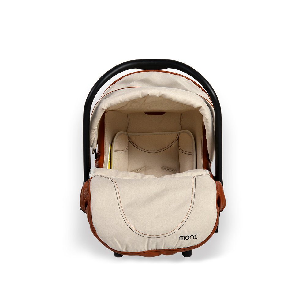 Moni Babyschale Kindersitz, Babyschale Alma Gruppe 0+, bis: 13 kg, (0 - 13 kg) Adapter, Fußabdeckung Dach