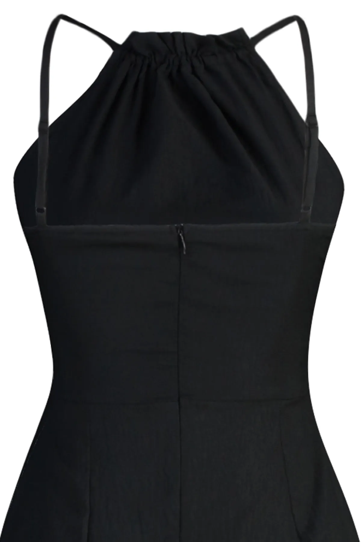Trendyol Collection  Schwarzes Neckholder-Webkleid TWOSS22EL00564