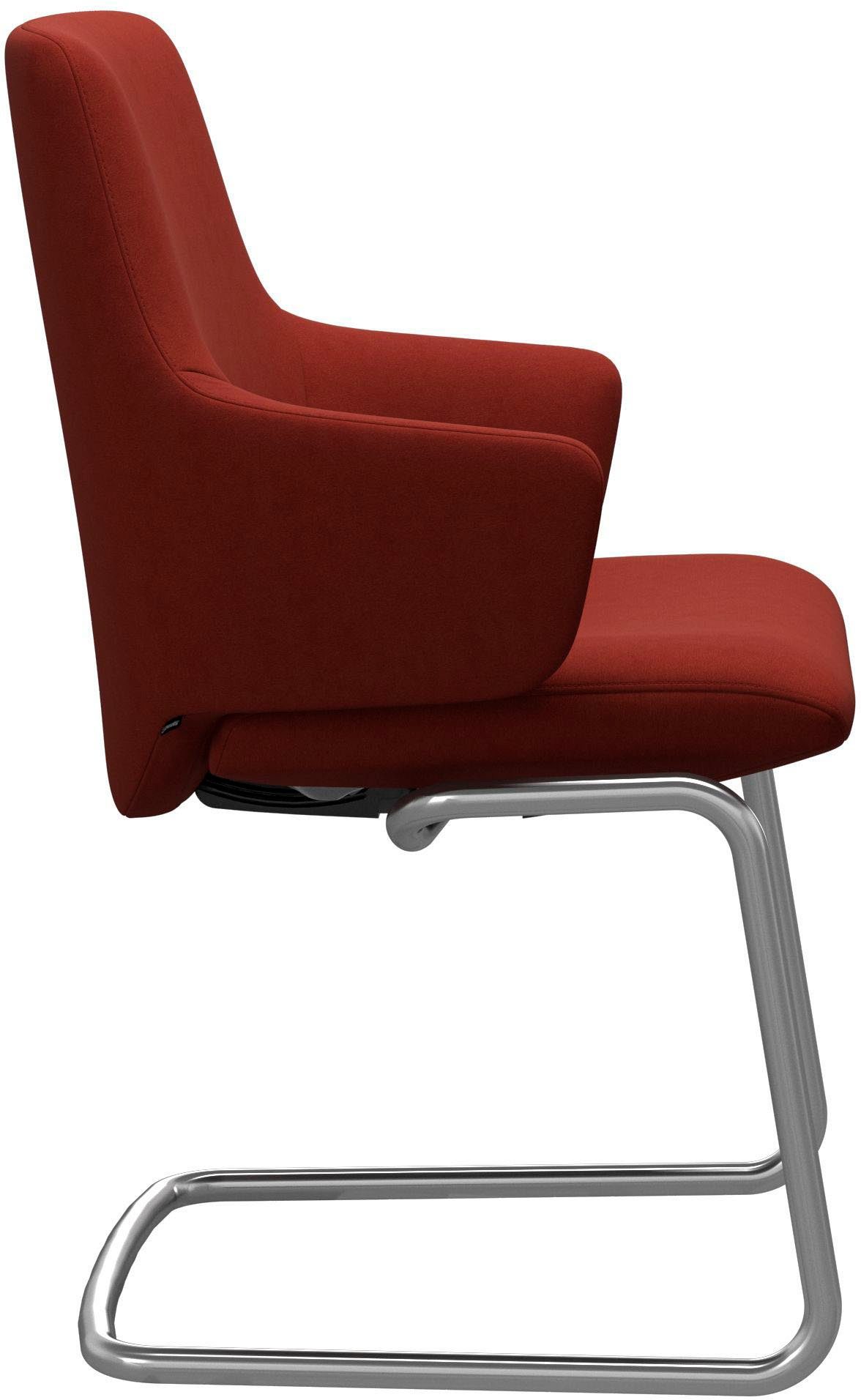 Stressless® Polsterstuhl Laurel, Low Back mit Armlehne, Größe L, mit Beinen aus Stahl in Schwarz matt