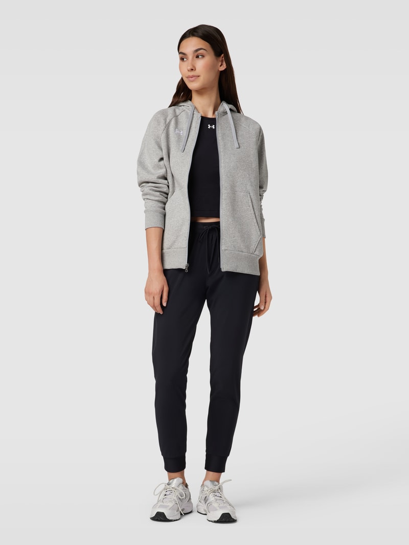 Sweatjacke mit Kapuze in hellgrau