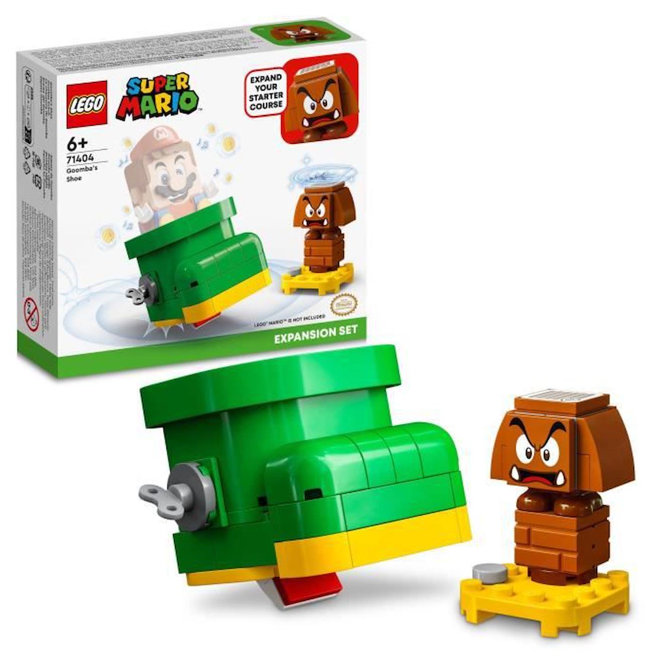 LEGO Super Mario 71404 Ensemble d’extension La Chaussure du Goomba, Jouet Construction vert