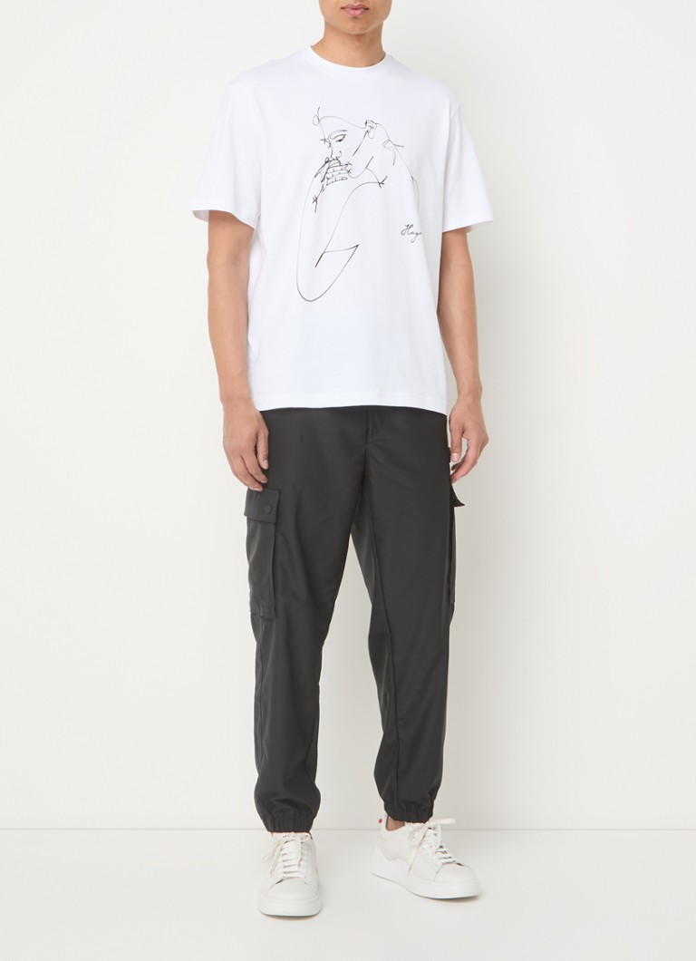 Koszulka HUGO BOSS Daximiko z nadrukowanym logo