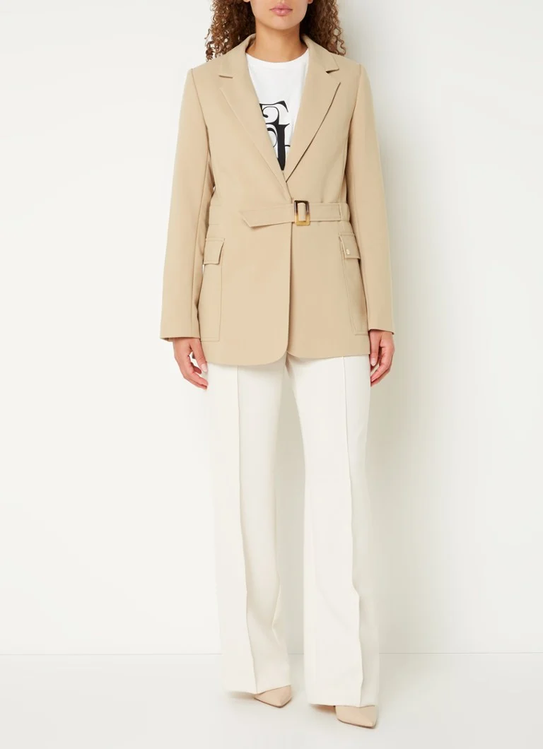 Fifth House Addison blazer with belt and flap pockets