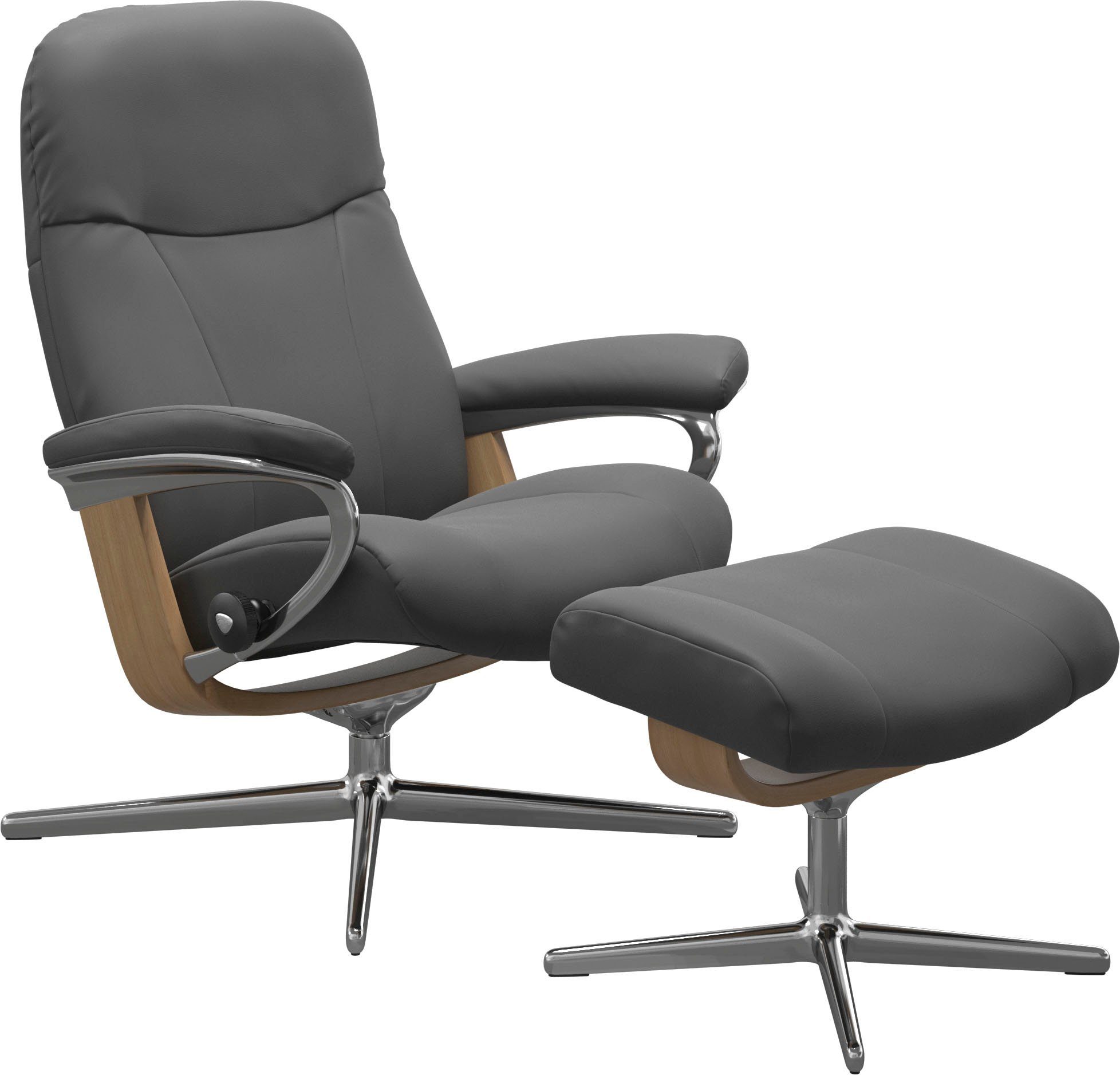 Stressless® Relaxsessel Garda, mit Cross Base, Größe M & L, Holzakzent Eiche