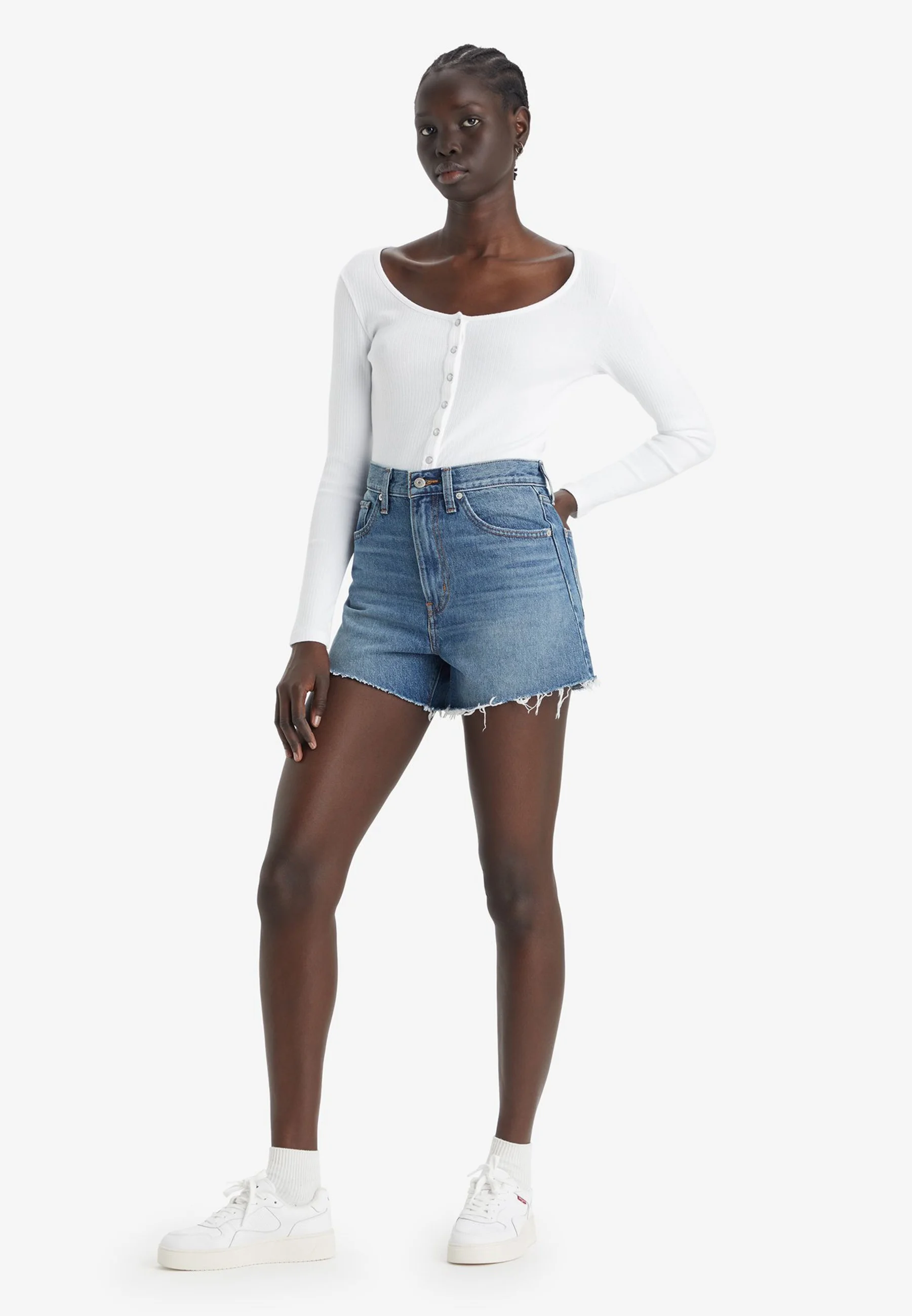 Levi's® HIGH WAISTED MOM - Shorts vaqueros