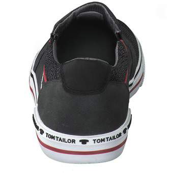 Tom Tailor Leinen Slipper in schwarz