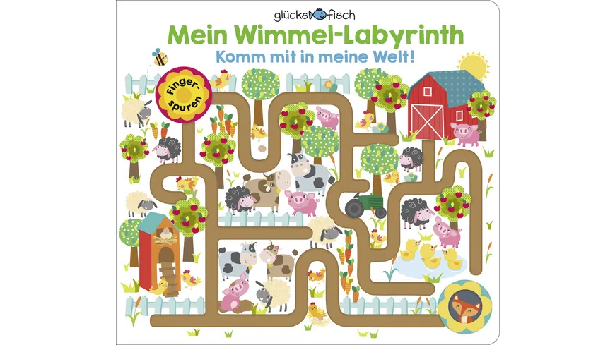 Glücksfisch: Mein Wimmel-Labyrinth: Komm mit in meine Welt! Fingerspurenbuch