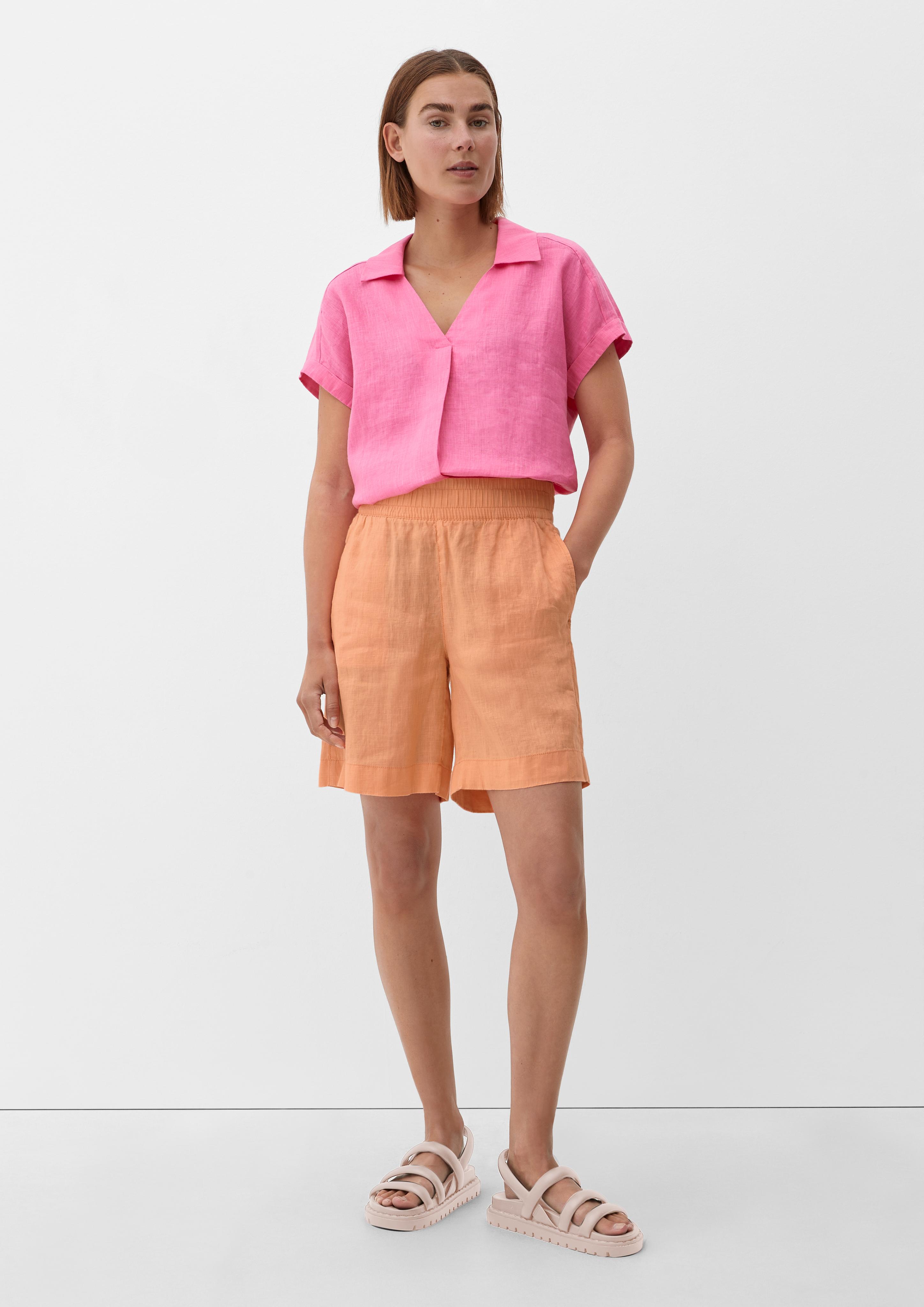 Wide Leg: Shorts aus Leinen  2130965-2115